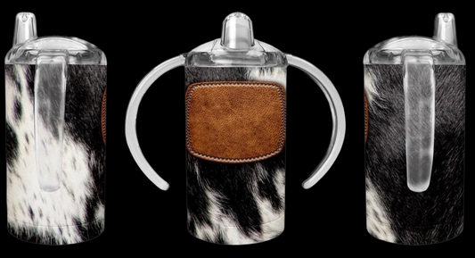 Custom Cowhide Sippy Cup
