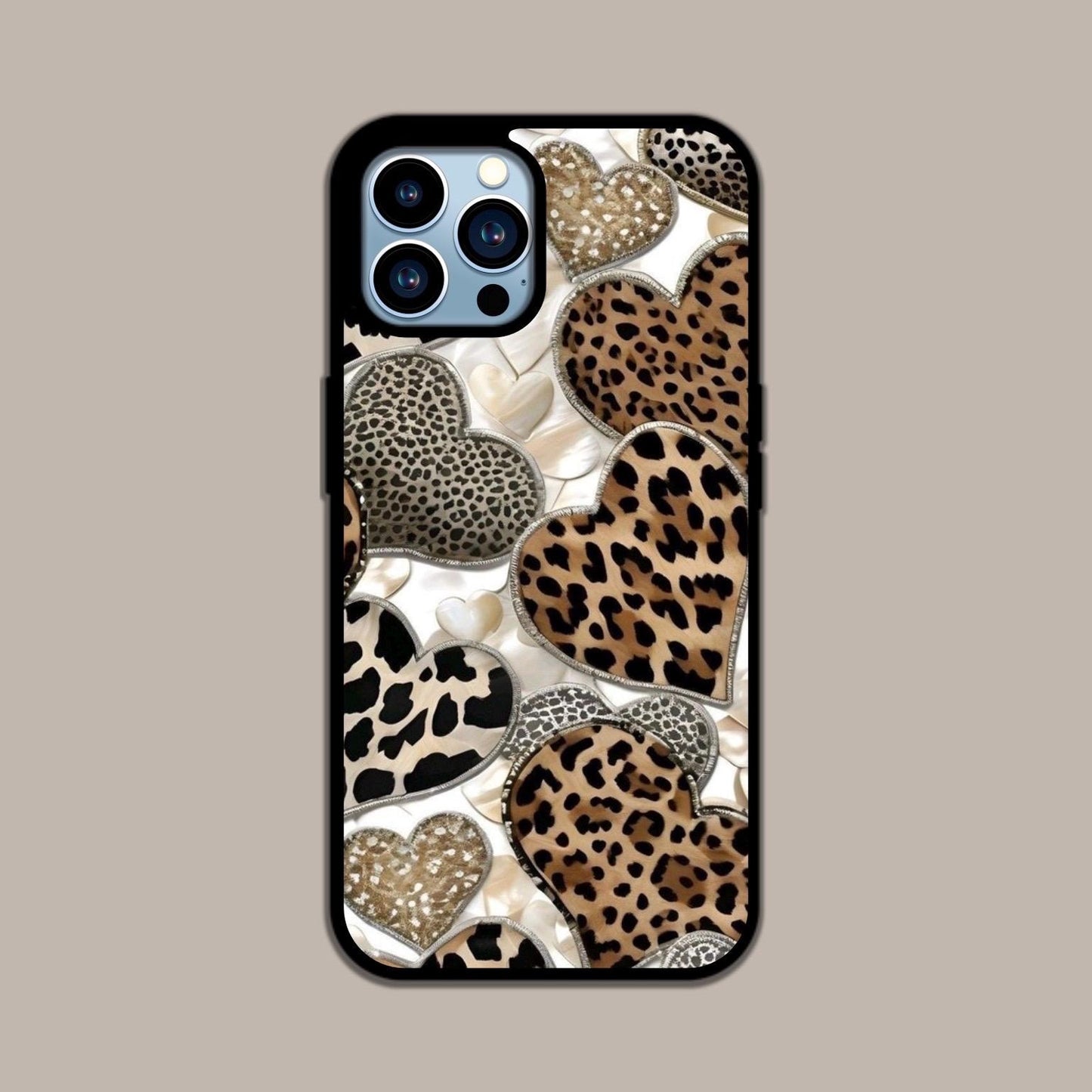 Animal print Heart Case