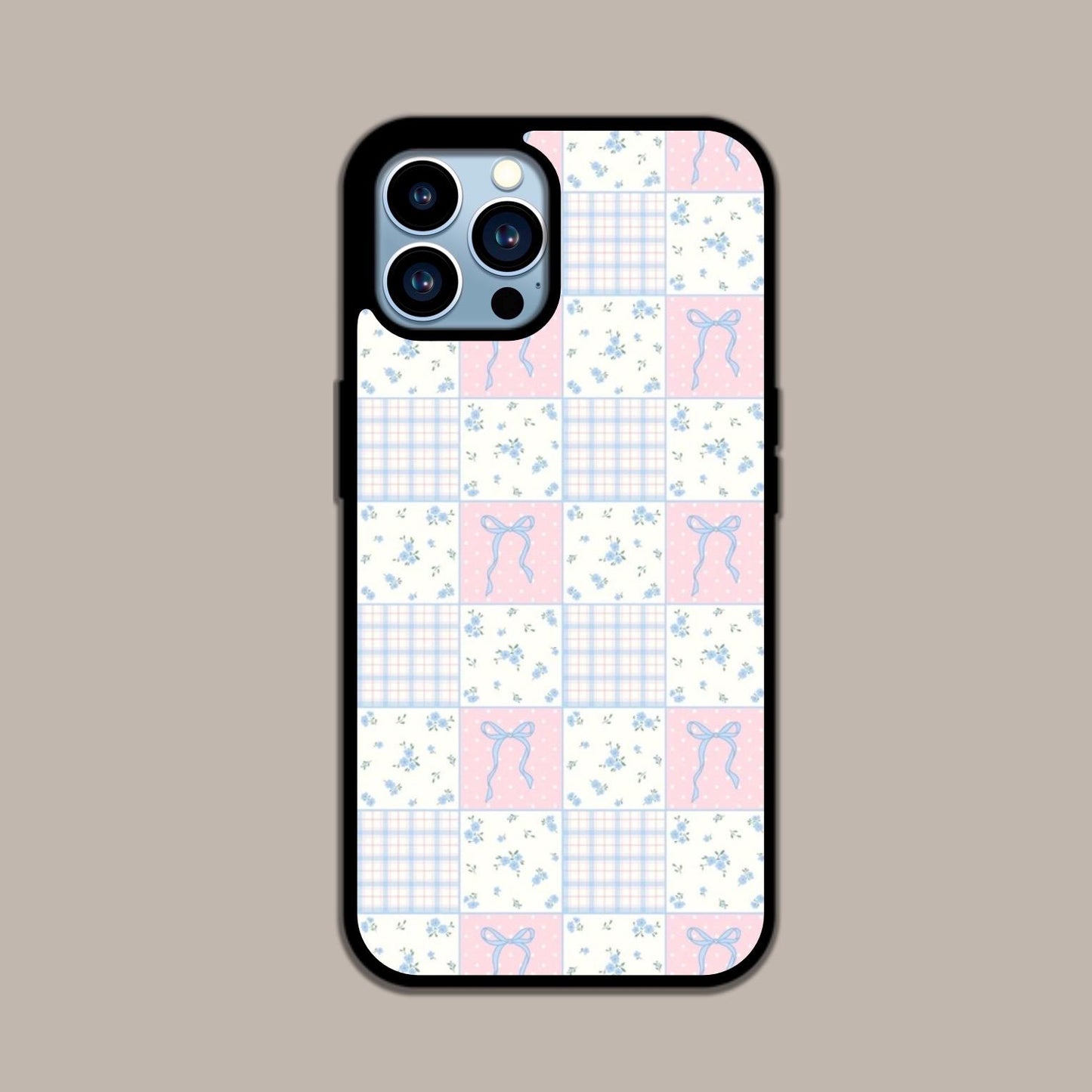 Coquette Pink & Blue Bow Case